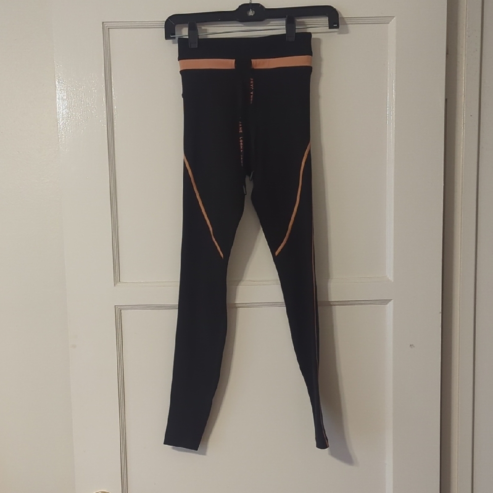 Lorna Jane Black and Gold Leggings